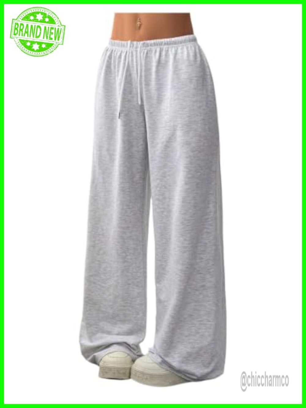 Women's Baggy Sweatpants Drawstring Waist Wide Leg Loose Fit